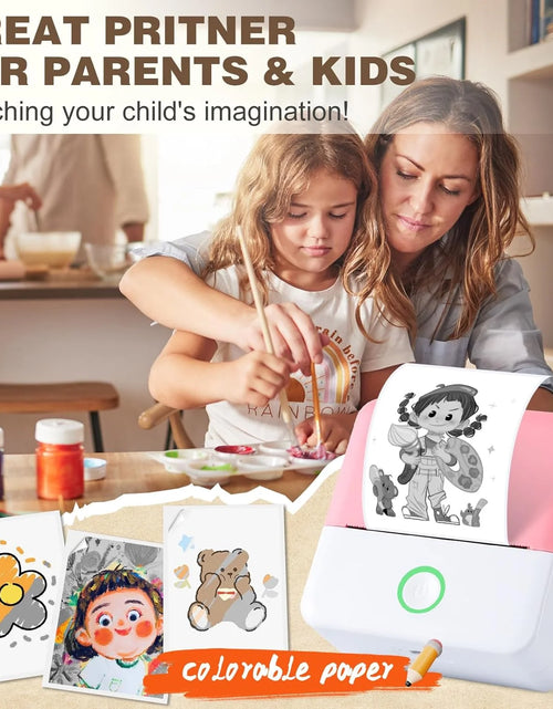 Load image into Gallery viewer, Mini Bluetooth Photo Printer with 10 Rolls Printing Paper
